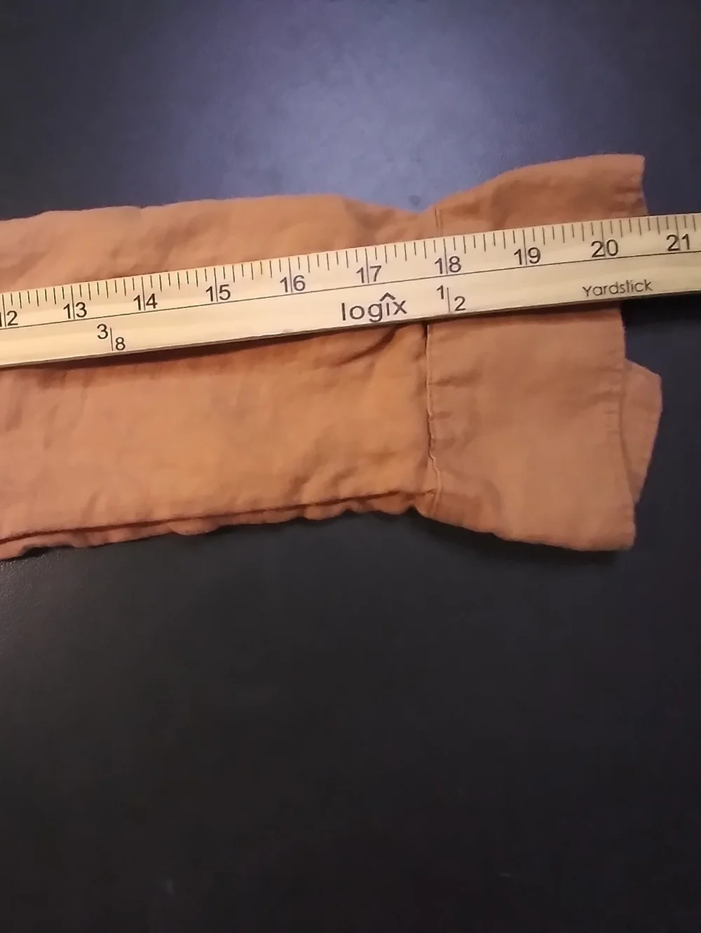 Quince Linen Button-Up Shirt - Rust Brown Button Front Long Sleeve Size L Office - Picture 7 of 8